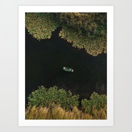 Small Boat on the Zasavica River Art Print