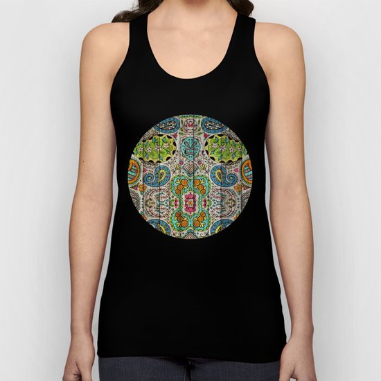 Kashmir on Wood 03 Unisex Tank Top