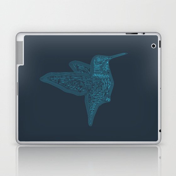 Humming Bird Blue Laptop & iPad Skin