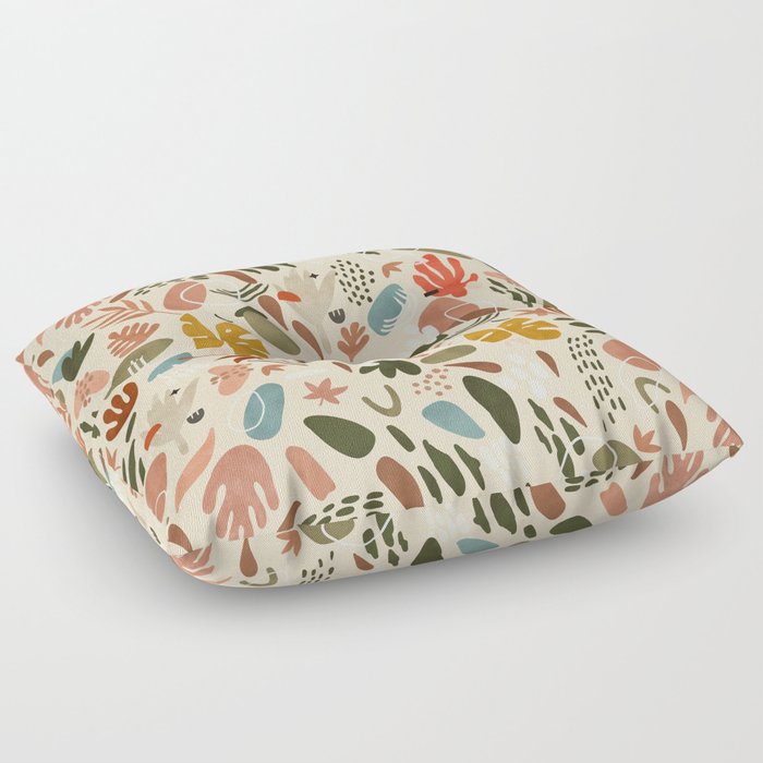 Abstract modern nature shapes 2 Floor Pillow