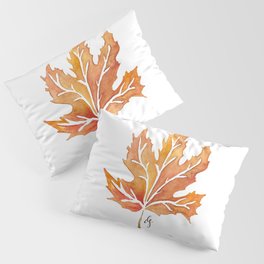 Maple Leaf, watercolor Pillow Sham