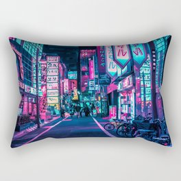 A Neon Wonderland called Tokyo Rechteckiges Kissen | Cyberpunk, Anime, Future, Japan, Street, Tokyo, Neonlights, Sci-Fi, Japantravels, Pink 