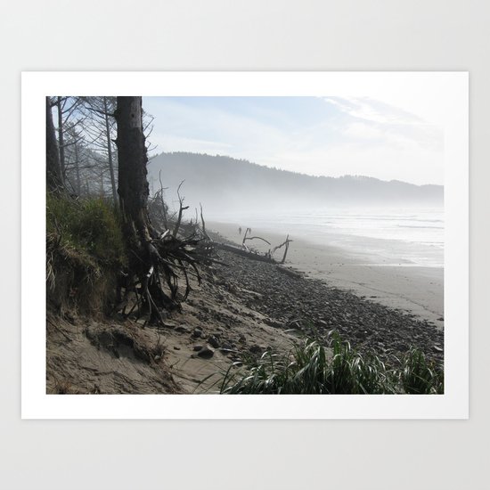 Misty Morning Walk Art Print