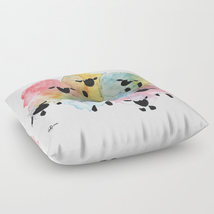 Flock of Many Colors Floor Pillow
