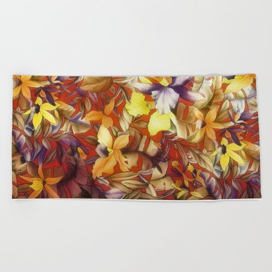 Summer Blooms Beach Towel