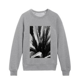 Windy Palm leaves in black & white // Ibiza Nature & Travel Photography Kids Crewneck