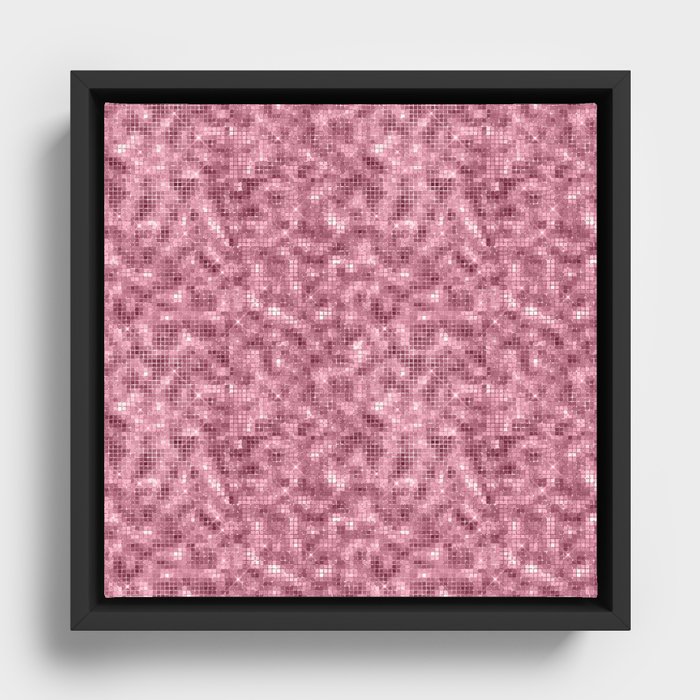 Luxury Pink Sparkle Pattern Framed Canvas