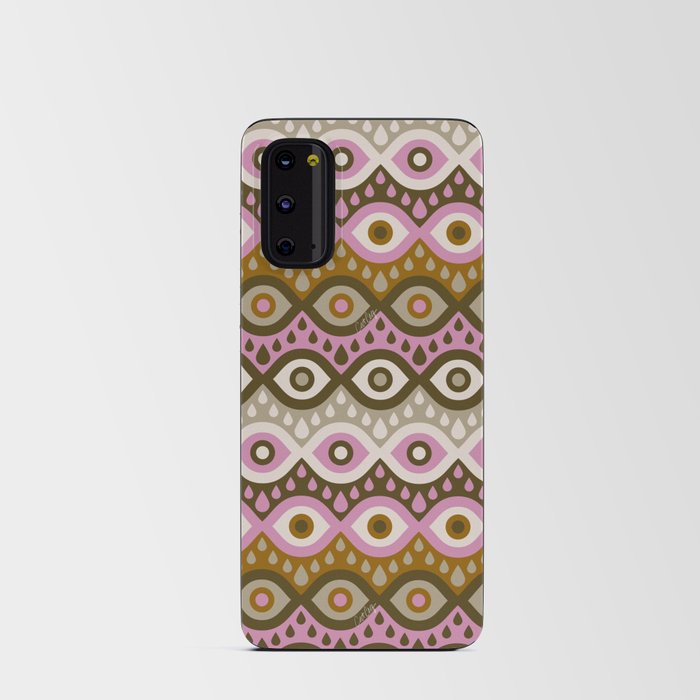 Garnished Eyes – Ochre & Pink Android Card Case