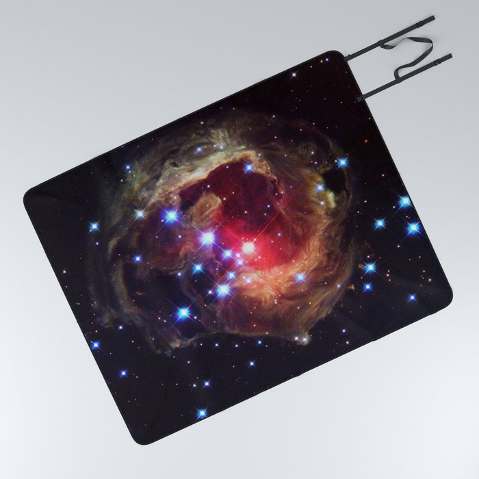 Red Supergiant Star V838 Monocerotis Deep Space Telescopic Photograph Picnic Blanket