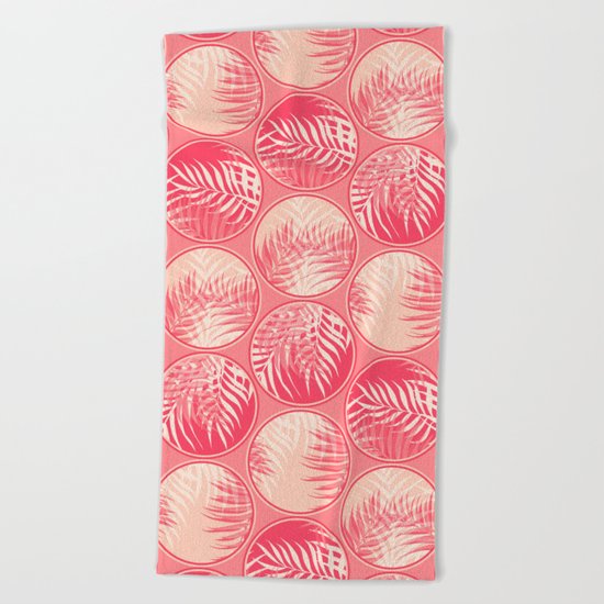 Pink Tropical Coins #society6 #decor #buyart Beach Towel