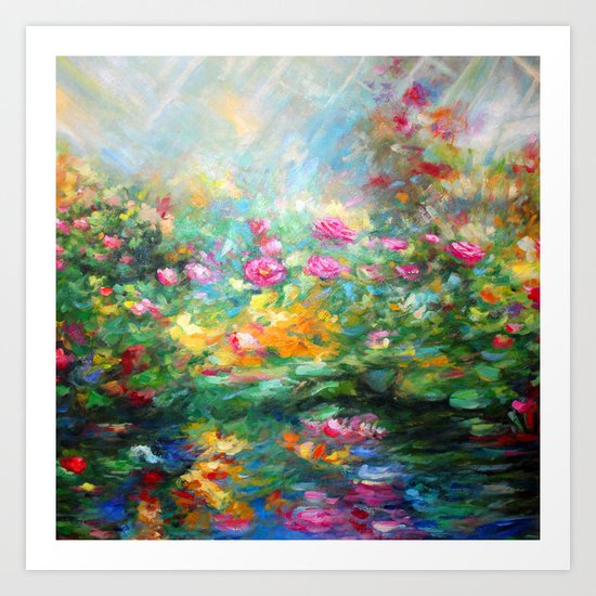 Roses paint Art Print