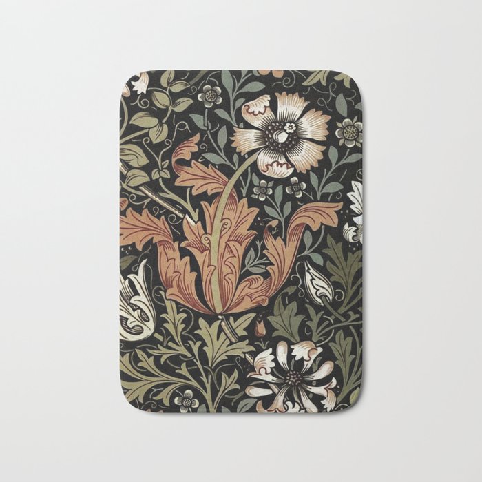 William Morris - Compton floral  Bath Mat