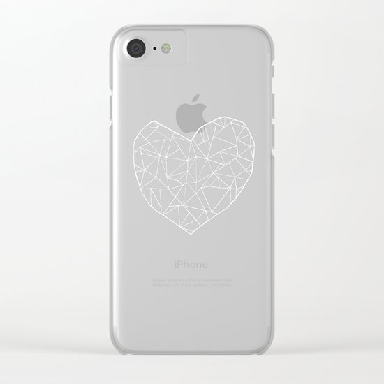 Abstract Heart Clear iPhone Case