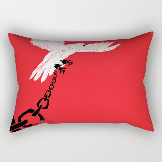 Glue Network Print Series "Justice & Freedom" Rectangular Pillow
