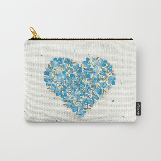 forget-me-nots heart Carry-All Pouch
