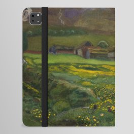 A Night in June and Marigolds, 1902 by Nikolai Astrup iPad Folio Case