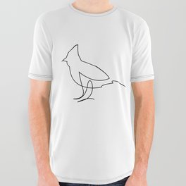 One Line Bird All Over Graphic Tee
