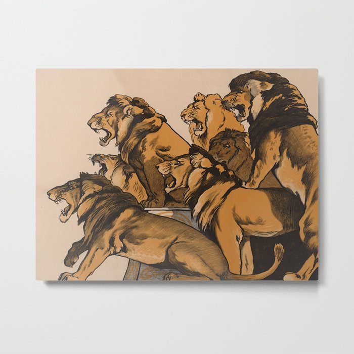 Lion tamer poster - Adolph Friedländer - 1919 Metal Print