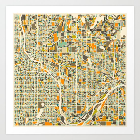 Twin Cities MAP Art Print