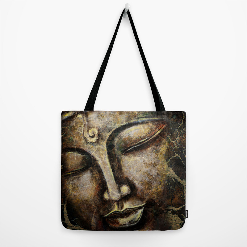 Buddha Face Painting Tote Bag By Piliparart Society6