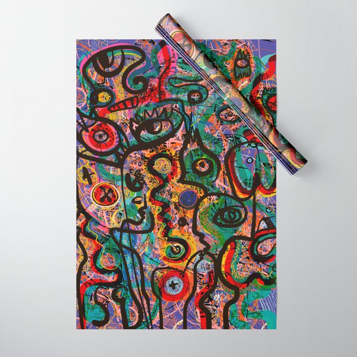 Map of Feelings of the Soul Graffiti Art by Emmanuel Signorino Wrapping