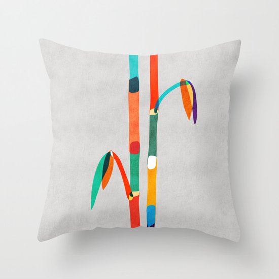 Couple of Bamboo Throw Pillow