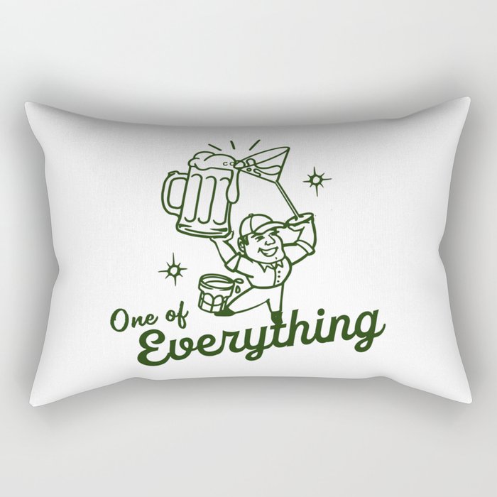 One Of Everything: Funny Alcohol & Cocktail Design Rectangular Pillow