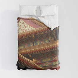 China Photography - The Beautiful Architecture Of The Forbidden City Duvet Cover