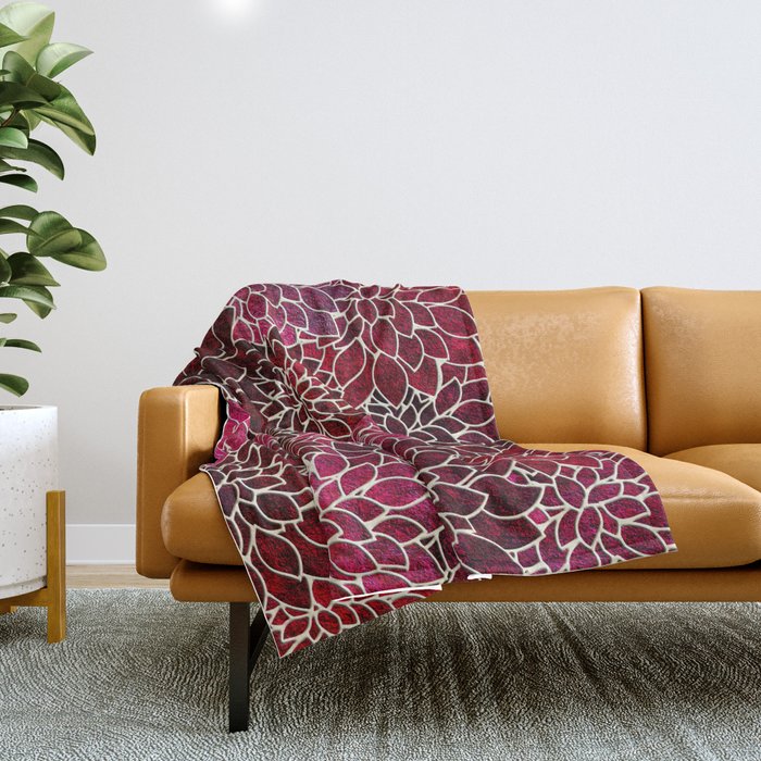 Floral Abstract 2 Throw Blanket