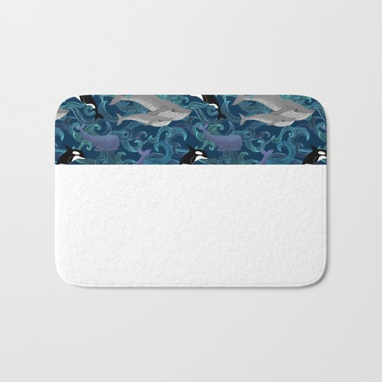 Beautiful Ocean Giants - teal Bath Mat
