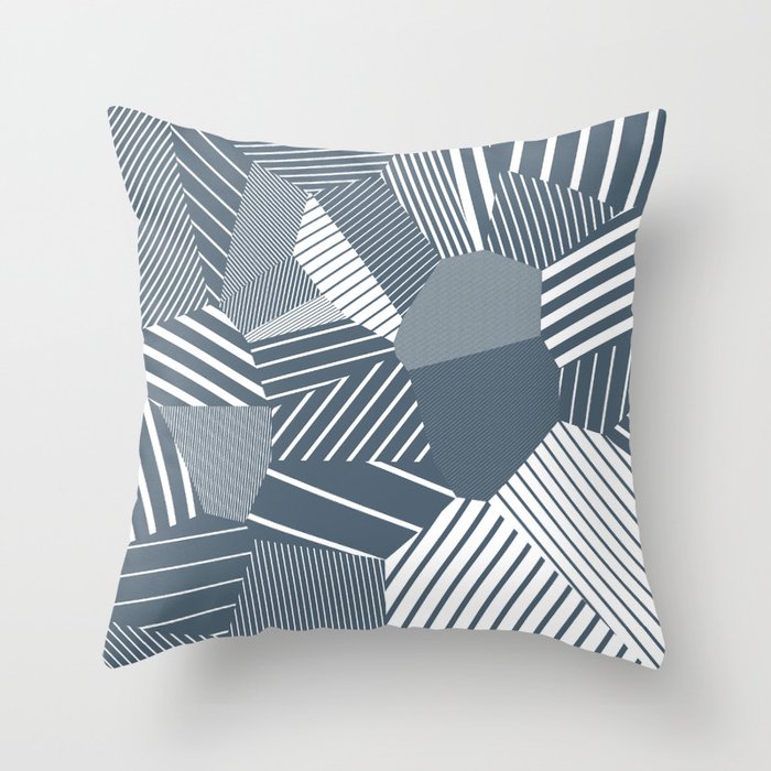 Finite resistance #83 - Voronoi Stripes Throw Pillow
