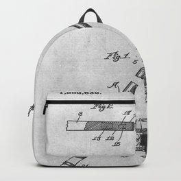 Billiard Cue Backpack | Mancave, Light, Sport, Patent, Blueprint, Billiard, Engineering, Bar, Vintage, Cue 