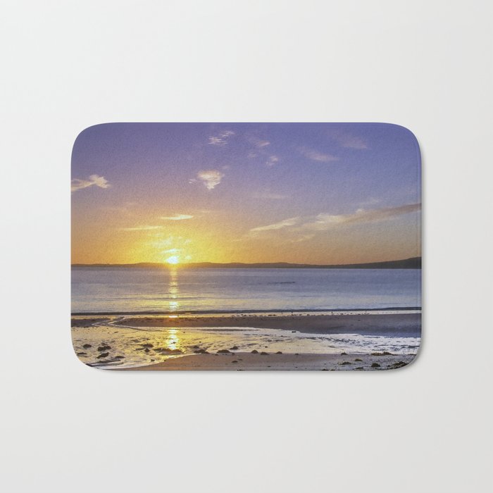 New Zealand Photography - Wonderful Sunset Over The Desolate Beach Bath Mat