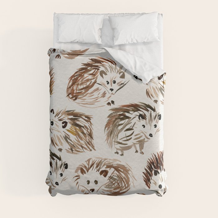 Hedgehogs Duvet Cover by Cat Coquillette Society6