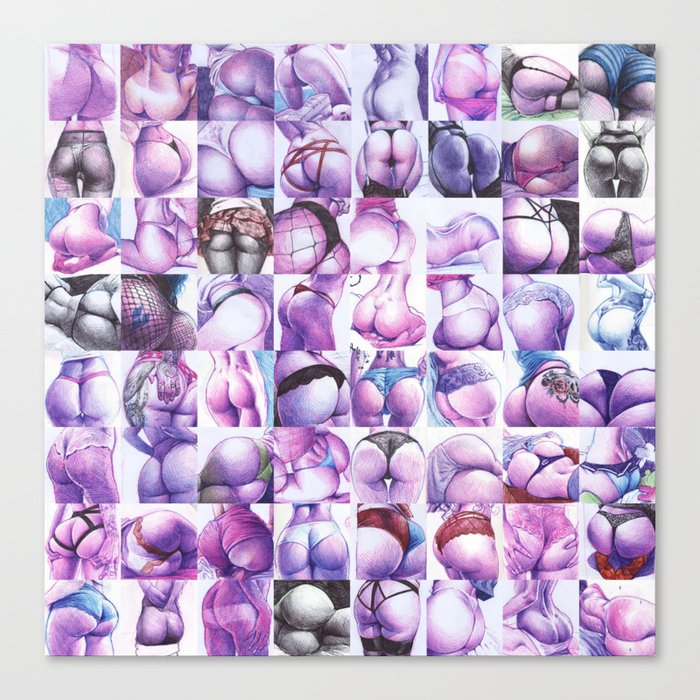 a whole load of butts Canvas Print