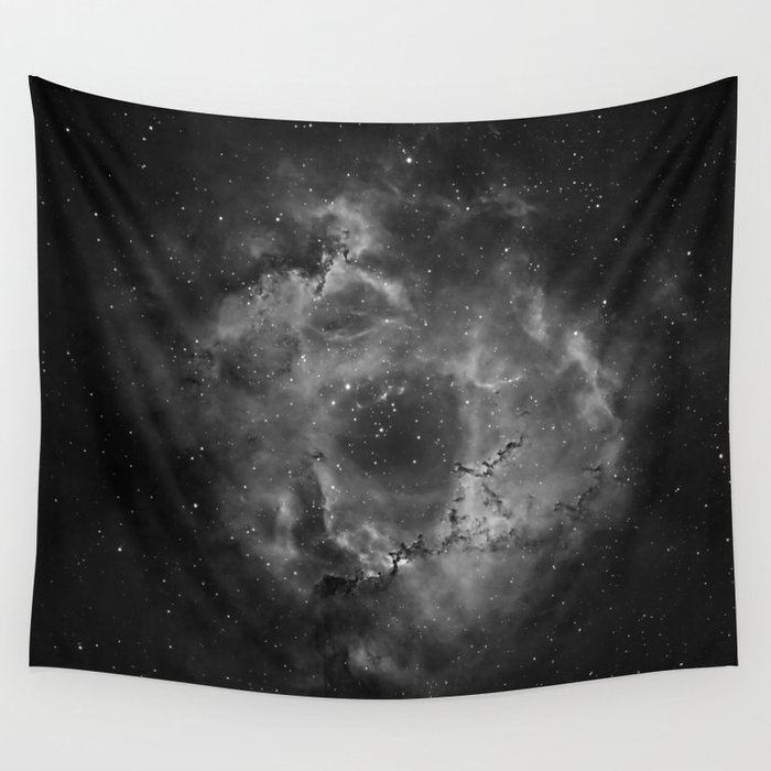 Stars and Space Dust B&W Wall Tapestry