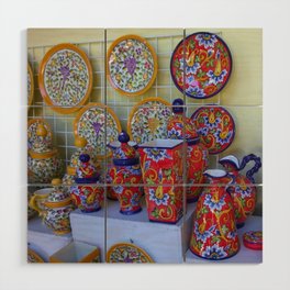 Spain Photography - Spanish Art On Plates And Vases Wood Wall Art