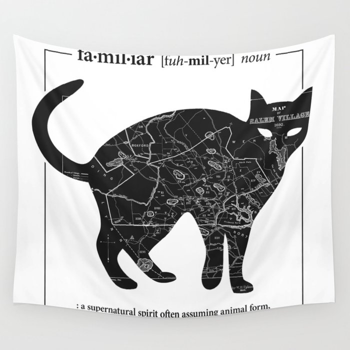 A Familiar Black Cat Wall Tapestry