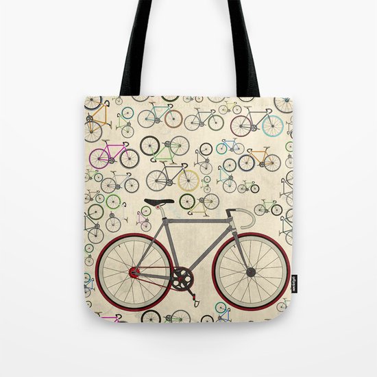 Love Fixie Road Bike Tote Bag