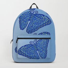 Glowing blue butterflies Backpack
