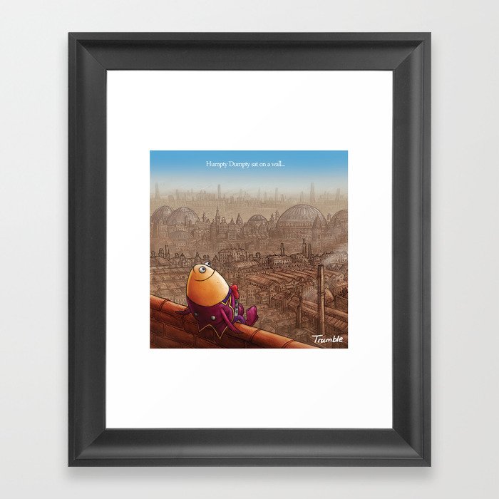 "Humpty Dumpty" Page Sample (Mother Goose Retold-Trumble Book) Framed Art Print