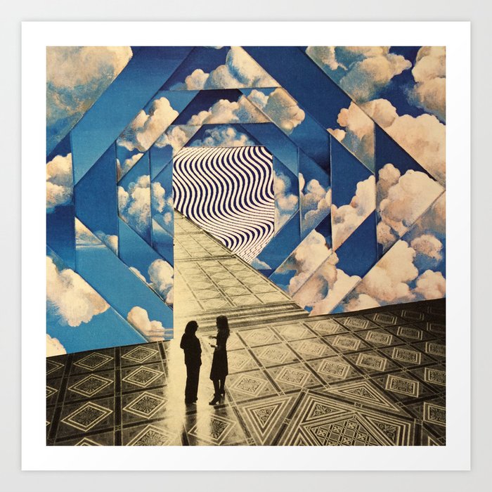 Dimensional clouds Art Print