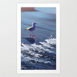 Seagull Having A Moment Art Print