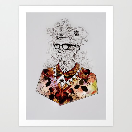 Looking through the Garden Art Print