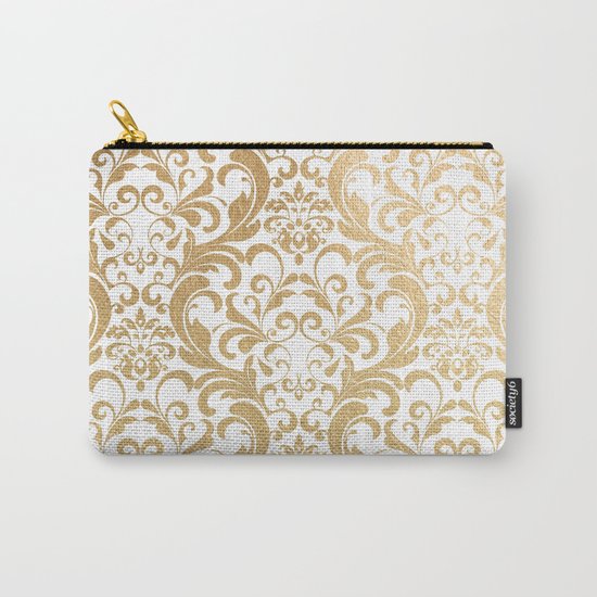 Gold swirls damask #2 Carry-All Pouch