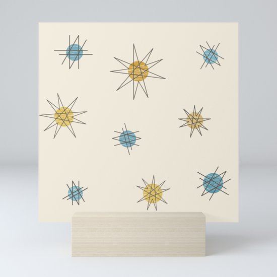 Atomic Age Sputnik Starburst Planets Mini Art Print by ...