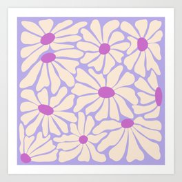 Big Groovy Flower - Purple Art Print
