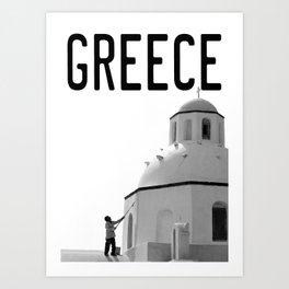 Greece, Santorini, Greek Orthodox Chapel Art Print