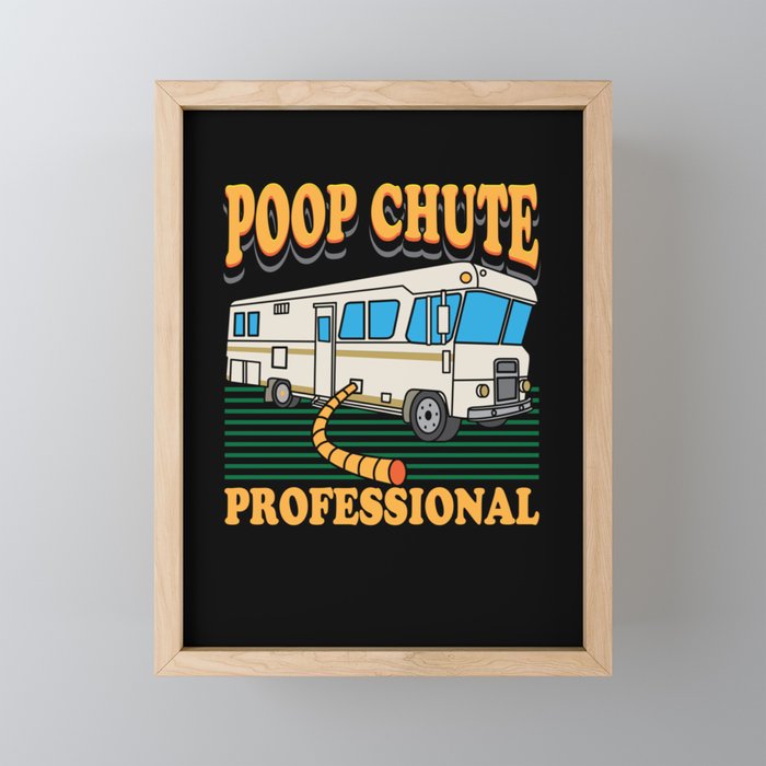 Poop Chute Framed Mini Art Print