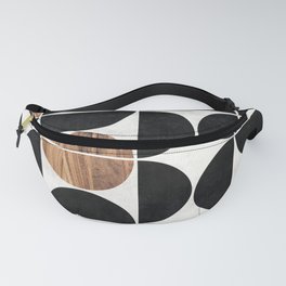 Mid-Century Modern Pattern No.1 - Concrete and Wood Fanny Pack | Ratko, Digital, Illustration, Pattern, Curated, Midcentury, Vintage, Homedecor, Graphic Design, Zoltan 